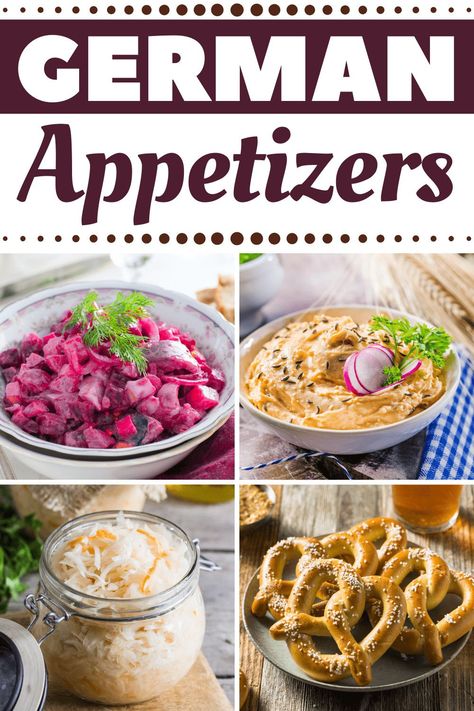 German Appetizer Recipes, Austrian Appetizers, Easy German Appetizers, German Snacks Appetizers, German Themed Party Food, German Finger Food, International Appetizers Easy, German Winter Food, German Wedding Food