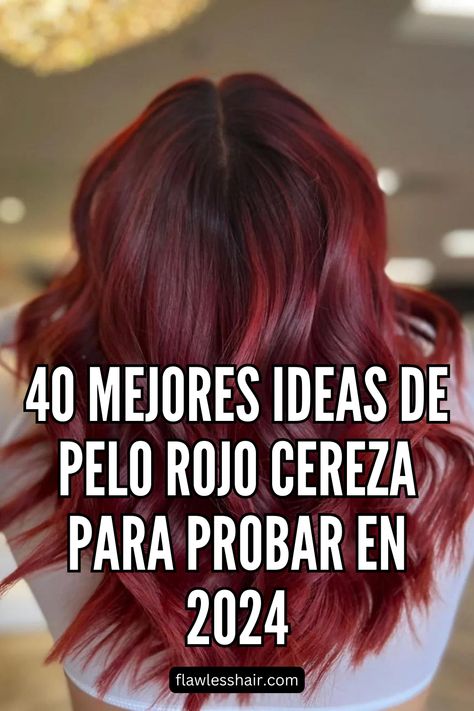 Si buscas un ejemplo de color de pelo rojo cereza de libro, es éste. Combínalo con un corte a la última y listo.// Crédito de la foto: instagram @ferchivalentin Ideas De Pelo, Pelo Color Vino, Balayage, Hair, Red, Color, Instagram