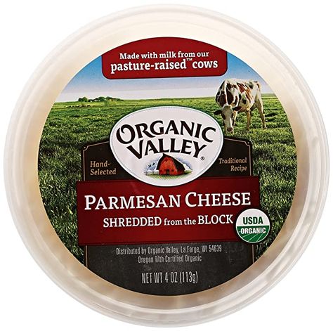 Amazon.com: Organic Valley Organic Shredded Parmesan Cheese, 4 Ounces : Grocery & Gourmet Food Organic Valley, Cheese Cultures, Fresh Cheese, Organic Milk, Frozen Veggies, Whole Foods Market, Whole Foods, Blue Cheese, Parmesan Cheese