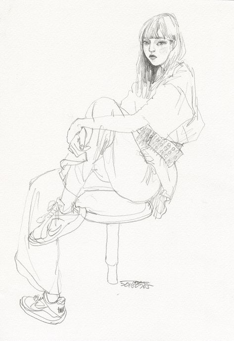 20180705odafd2-03 Sitting Pose Side View, Sitting Side View Reference, Croquis Drawing, Lion Sketch, Human Figure Sketches, Sitting Pose, Figure Sketching, Cartoon Sketches, Amazing Drawings