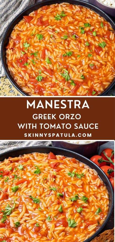 Orzo Recipes Greek, Manestra Recipe, Healthy Orzo Recipe, Recipes With Orzo, Vegan Orzo Recipes, Irish Curry, Orzo Side Dish, Orzo Pasta Recipes, Orzo Dishes