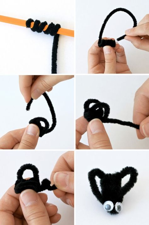 How to Make Pipe Cleaner Bees at PagingSupermom.com #disneywinnie Pipecleaner Halloween Crafts For Kids, Pipe Cleaner Bees How To Make, Spider Lollipops Pipe Cleaners, Lollipop Spiders Pipe Cleaners, Pipe Cleaner Bubble Wands, Winnie The Pooh Movie, Craft Illustration, Craft Pipe Cleaners, Fly Craft