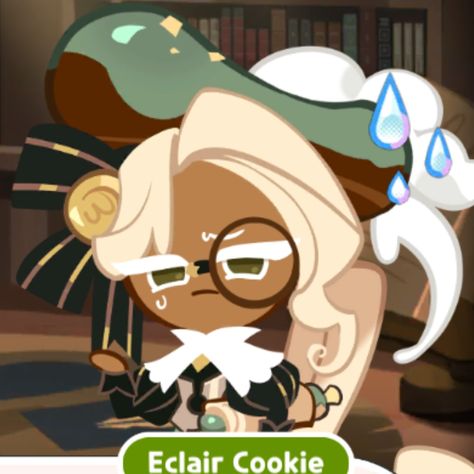 Eclair Cookie Run Kingdom, Eclair Cookie, Kingdom Aesthetic, Cookie Run Kingdom, Cookie Games, Edible Cookies, Eclairs, Cookie Run, Favorite Cookies