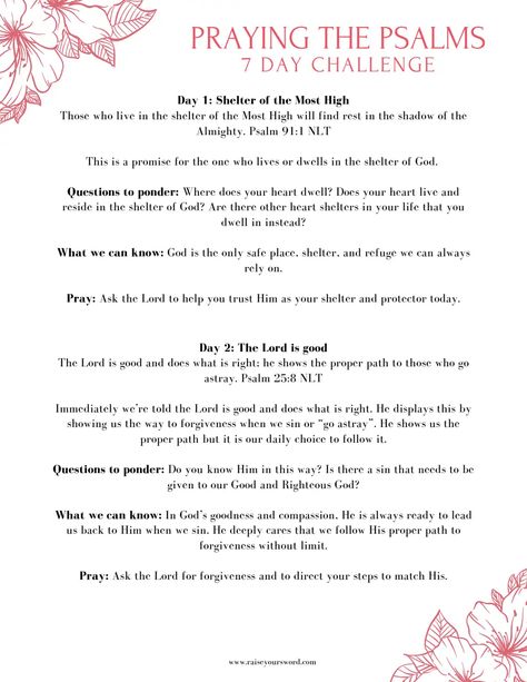 Praying The Psalms, Psalm 7, Questions To Ponder, Psalm 91 1, Fast And Pray, Learning To Pray, Shadow Of The Almighty, Study Plans, Animation Wallpaper