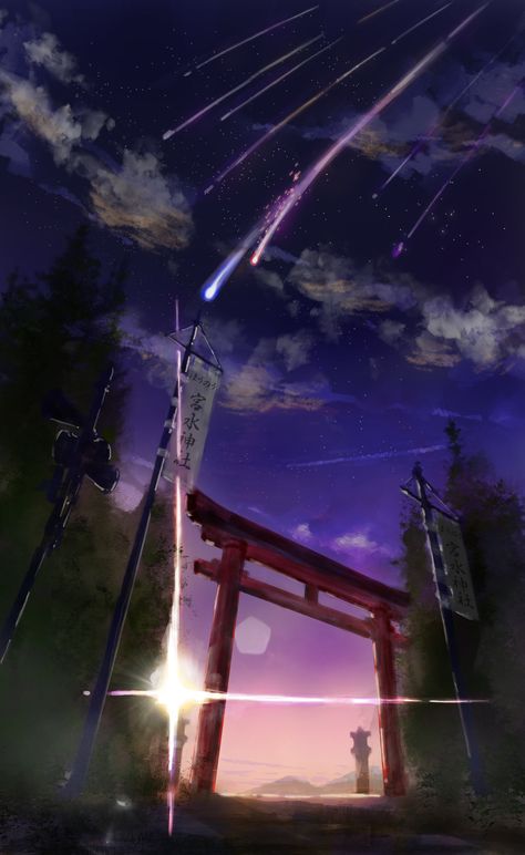 online game application wallpaper Your Name Kimi no Na Wa #sky #torii #meteors #4K #wallpaper #hdwallpaper #desktop Kimi No Na Wa Wallpaper, Samsung Wallpapers, Your Name Wallpaper, Your Name Anime, Seni 2d, Poster Anime, Hd Anime Wallpapers, Kimi No Na Wa, Anime Backgrounds Wallpapers