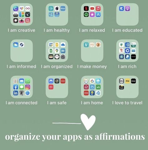 self improvement personal development self help personal growth Organize Apps Affirmations, Self Care Homescreen, Homescreen Productive, Instagram Leave A Note Ideas, Showering Tips, To My Future Self, Lucky Girl Syndrome, Iphone Organization, Get My Life Together