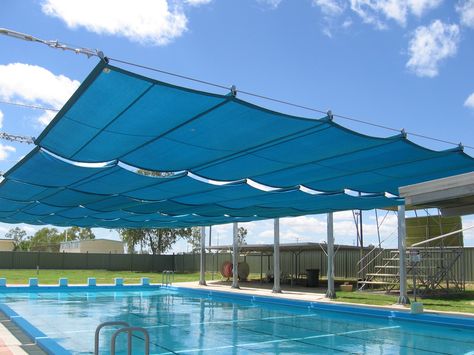 Pool Pergola, Pool Shade, Rooftop Patio Design, Shade Tent, Backyard Shade, Piscina Natural, Rooftop Patio, Patio Shade, Exterior Paint Colors For House