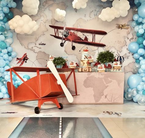 Airplane Birthday Backdrop, Aeroplane Birthday Theme, Aeroplane Theme Birthday Party, Airplane Backdrop, Airplane Birthday Theme, Vintage Airplane Birthday Party, Airplane Birthday Party Decorations, Vintage Airplane Party, Vintage Airplane Birthday