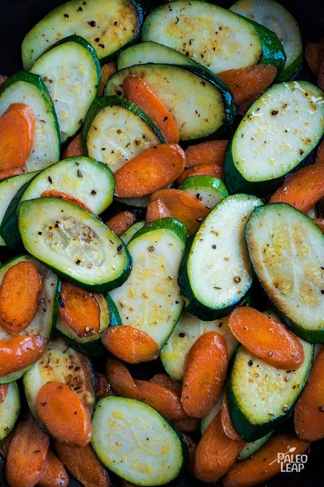 Sautéed Carrots, Thursday Dinner, Carrots And Zucchini, Zucchini Dinner Recipes, Sliced Vegetables, Zucchini Side Dishes, Zucchini Carrot, Sauteed Carrots, Dried Parsley