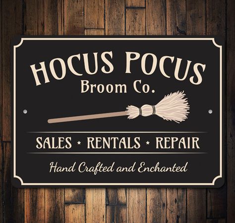 37 Hocus Pocus-Inspired Etsy Products That Will Put a Spell on Your Home Hocus Pocus Sign, Witch Decor Halloween, Imprimibles Halloween, Garage Gift, Etsy Halloween, Halloween Sign, Witch Decor, Theme Halloween, Mirrored Furniture