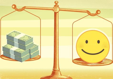 To be happy, research suggests, earning a high salary isn’t enough. Once you have met your basic needs, satisfaction comes from developing an expertise. The bottom line: Resist the soul-crushing job’s promise of extra money and savor the more satisfying conditions you’ll find in one that pays a little less. Marrying The Wrong Person, High Salary, Decorating Apps, Finding A Job, Office Culture, How To Be Happy, Job Satisfaction, Basic Needs, Conceptual Illustration