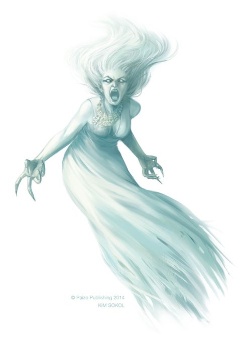 D&D Monster Monday: The Banshee Creature Fantasy, D D Monsters, Heroic Fantasy, Dnd Monsters, Tableau Art, Fantasy Monster, Mythological Creatures, Arte Horror, A Drawing