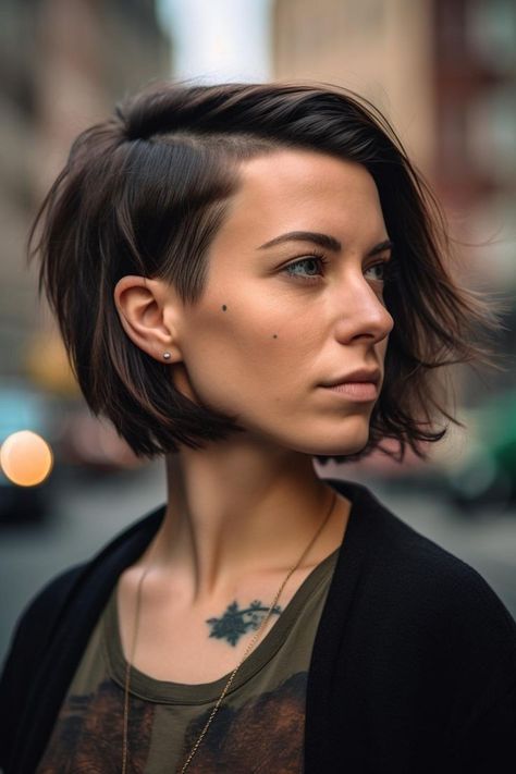 Bob Haircut Undercut, Undercut Bob Haircut, New Long Hairstyles, Haircut Undercut, The Undercut, Undercut Hairstyles Women, Undercut Bob, Undercut Women, Short Haircuts For Women