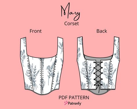 Mary Corset PDF Sewing Pattern Corset Pattern Corset | Etsy Lace Corset Pattern, Easy Bodice Pattern Free Sewing, Free Corset Top Pattern Pdf, Corset Patterns Sewing, Corset Stitching Pattern, Corset Crop Top Pattern, Square Neck Corset Top Pattern, Nava Rose Corset Pattern, Simple Corset Top Pattern