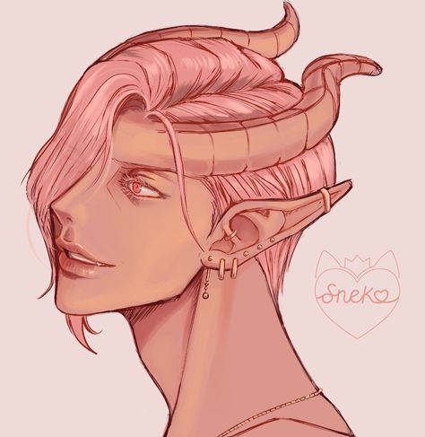 ArtStation - Katriel | Original D&D Character: Tiefling, Sneko Pink Tiefling Male, Tiefling Cowboy, D&d Tiefling, Tiefling Male, Tiefling Female, Dnd Tiefling, Coloring Practice, Buck Antlers, Pathfinder Character