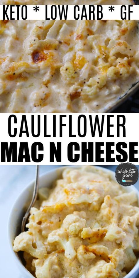 Diet Salad, Keto Mac And Cheese, Best Mac N Cheese Recipe, Comfort Pasta, Pasta Alternative, Cauliflower Mac And Cheese, Cauliflower Dishes, Best Mac And Cheese, Baked Cauliflower