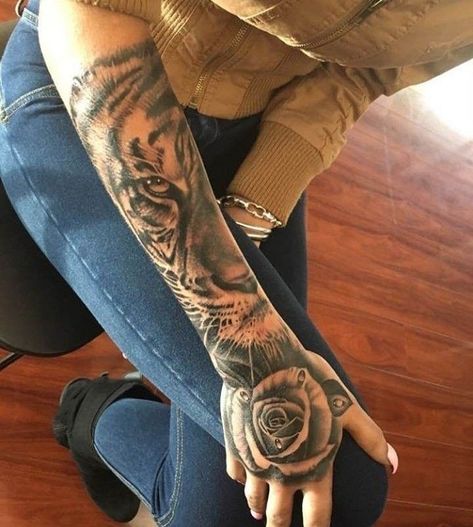 Pinterest ~Girly Girl ❤ Add me for More!!!😏 Tattoo Coverups, Full Hand Tattoo, Hand Tattoos For Girls, Full Sleeve Tattoo Design, Forarm Tattoos, Tattoos For Women Half Sleeve, Hand Tattoos For Women, Dope Tattoos For Women, Full Sleeve Tattoos