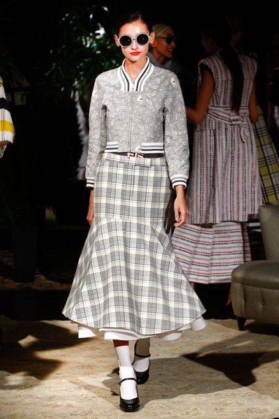 Thome Brown, Thome Browne, Tartan Dress, Brown Dress, Fashion Shows, Thom Browne, Designer Collection, Signature Style, Modern Luxury