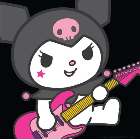 Kuromi Get Out Guitar Day Kuromi Valentines Day, Super Meme, Guitar Drawing, Kitty Clothes, Hello Kitty Crafts, Hello Kitty Clothes, Melody Hello Kitty, Hello Kitty Characters, Hello Kitty Backgrounds