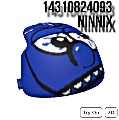 Roblox Hat, Avatar Accessories, Accessory Codes, Roblox Accessories, Glo Gang, Hair Acessories, Blue Beanie, Baddie Outfits Ideas, Coding Clothes