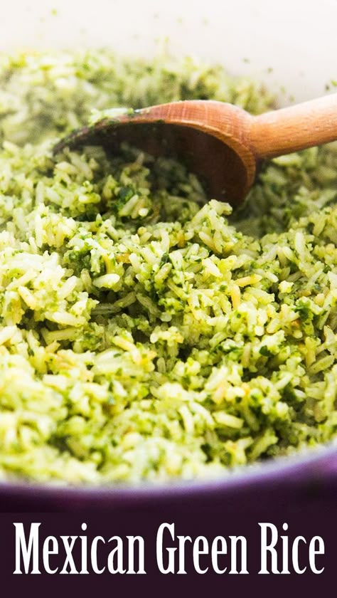 Green Rice Recipe, The Best Rice, Authentic Mexican Recipes, Best Rice, Cilantro Rice, Mexican Side Dishes, Green Rice, Rice Side Dishes, Rice Pilaf