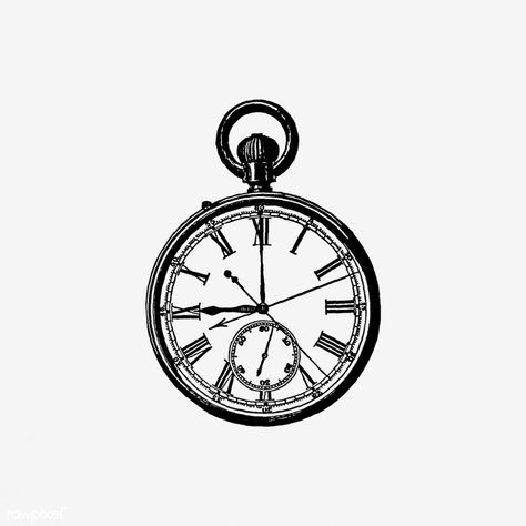 Drawing Clock, Vintage Clock Tattoos, Clock Drawing, Celtic Tattoo Symbols, Clock Drawings, Pocket Watch Tattoos, Clock Tattoo Design, Watches Logo, Geometric Tattoo Arm