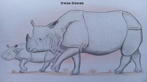 Rhinoceros unicornis kendengindicus
Badak Kendeng, Kendeng Rhinoceros
Periode Fauna: Kedungbrubus (800-700 ribu tahun) Rhinoceros Drawing, Rhinoceros Cartoon, Badak Jawa, Rhinoceros Painting, Badak Bercula Satu, Sumatran Rhino, Humanoid Sketch, Art