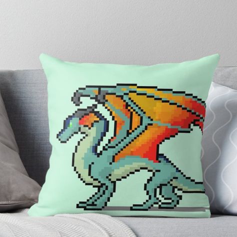 Wings Of Fire Pixel Art, Fire Pixel Art, Dragon Drawings, Fire Drawing, Wings Of Fire Dragons, Beads Patterns, Beads Design, Hama Beads Design, Dragon 2