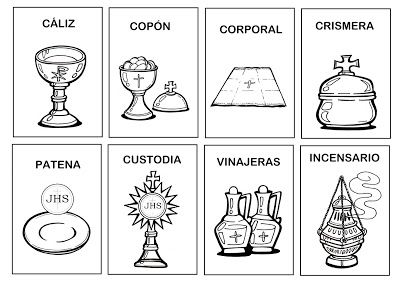 El Rincón de las Melli: LITURGIA (elementos) Sacraments Activities, Catholic Sacraments, Catholic Education, Catholic Crafts, Catholic Kids, Church Activities, Bible Activities, Religious Images, Religious Education