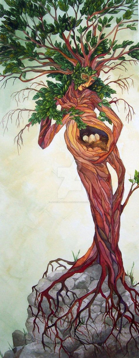 Pregnancy Art, Tree Of Life Art, Art Brut, Arte Fantasy, Green Man, Tree Art, Mother Earth, Life Art, A Tree