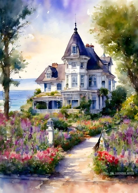 Practical Magic House, Witches House, Witch Cottage, Magic House, Cottage By The Sea, House By The Sea, Magic Aesthetic, The Witches, Witch Magic