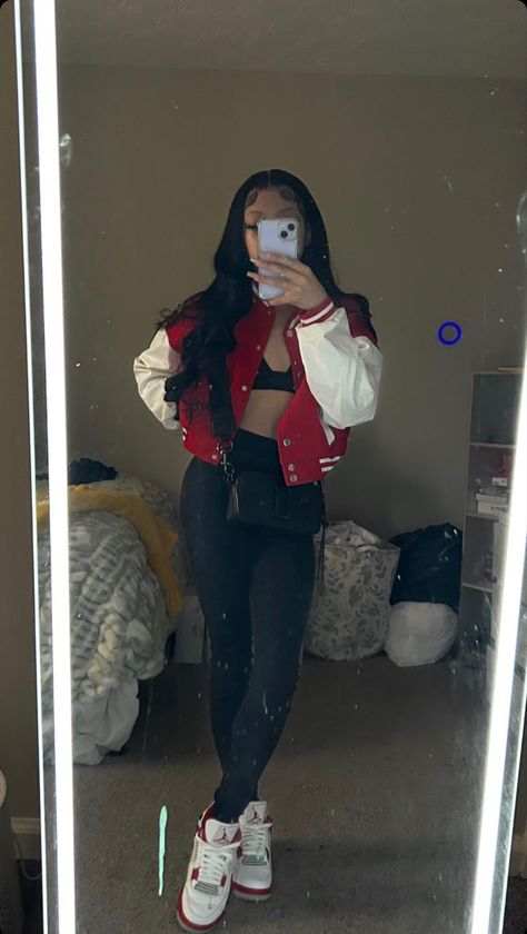 Infrared 4s Outfit, Infrared 4s, Simple Baddie Outfits, 4s Outfit, Outfit Leggings, Streetwear Outfit Ideas, Teen Swag Outfits, Stylish Summer Outfits, Cute Lazy Day Outfits