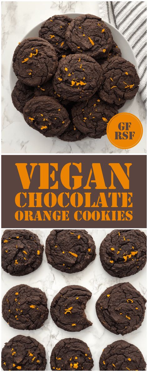 Oreo Torte, Chocolate Orange Cookies, Biscuits Diététiques, Orange Cookies, Vegan Cookies Recipes, Cookies Vegan, Desserts Vegan, Vegan Dessert Recipes, Vegan Treats