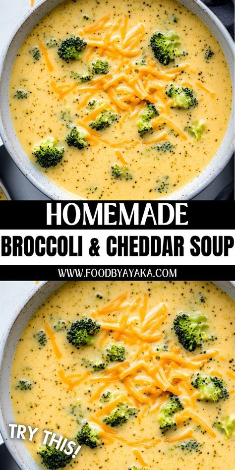 Creamy broccoli and cheddar soup, a festive choice for Christmas dinners and holiday gatherings. Low Ingredient Soup Recipes, Simple Soup Recipes 5 Ingredients, Clean Soup Recipes, Christmas Dinner Soup, Kids Soup Recipes, Soup Recipes Healthy Easy, Christmas Soup Recipes, Brussel Sprout Soup, Soup For Sick