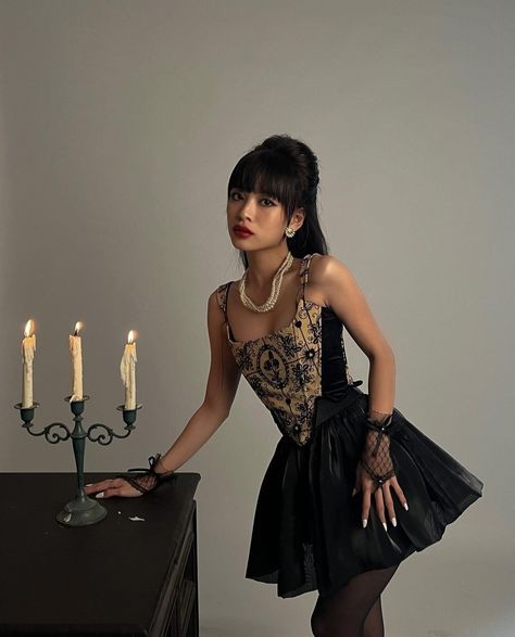 aesthetic  fits cyber grunge roccoco baroque elegant coquette 90s princess core alt 2022 fashion Baroque Aesthetic Fashion, Goth Princess Aesthetic, Rococo Fashion Modern, Elegant Coquette, Rococo Dress, Goth Princess, Modern Baroque, Rococo Fashion, Beautiful Photoshoot Ideas