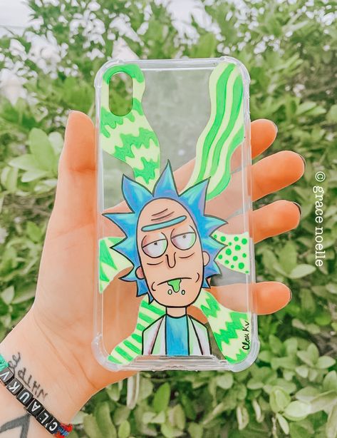 Artsy Iphone Cases, Carcase Iphone, Rick And Morty Poster, Phone Case Diy Paint, Diy Iphone Case, Rick Y Morty, Pretty Iphone Cases, Apple Phone Case, Cases Diy