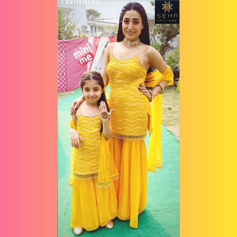 Kids Wedding Dress, Wedding Dress Lehenga, Sharara Outfits, Dresses For Children, Haldi Ceremony Outfit, Haldi Dress, Mom Daughter Outfits, Haldi Outfits, Function Dresses