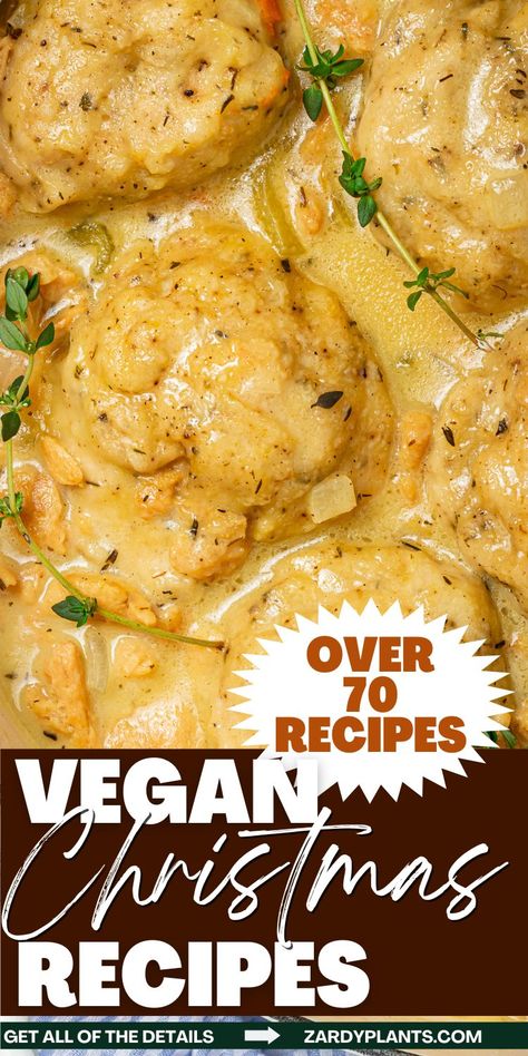 Vegan Dumpling Stew, one of many vegan holiday recipes. Christmas Tofu Recipes, Easy Vegan Christmas Recipes, Vegan Christmas Dishes, Christmas Food Vegetarian, Christmas Dinner Ideas Vegetarian, Vegan Christmas Dinner Main, Christmas Dinner Vegan, Vegan Xmas Dinner, Vegan Holiday Dinner