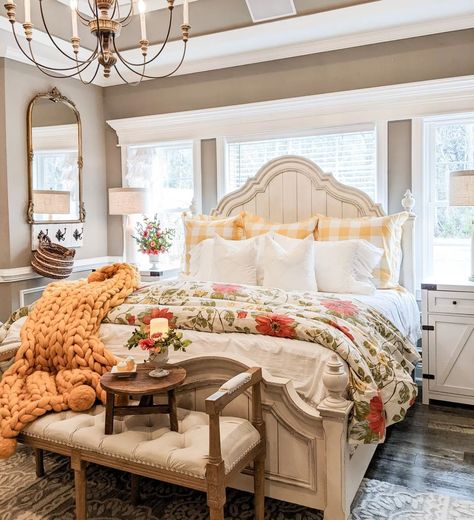 Ashley’s Furniture Bedroom, Gorgeous Bed, Spring Bedroom, French Country Bedrooms, King Bedroom, Farmhouse Bedroom Decor, Small Room Bedroom, Remodel Bedroom, Master Bedrooms Decor