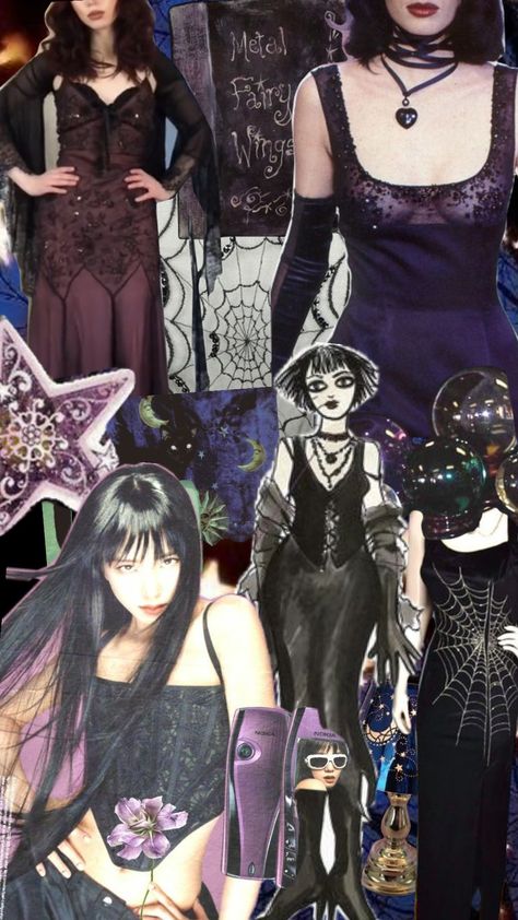 #whimsigoth #purple Purple Dark Academia Outfit, Purple Goth Outfits, Purple Goth Aesthetic, Purple Whimsigoth, Goth Aesthetic Outfit, 90s Witch, Purple Goth, Dark Purple Hair, Dark Academia Outfit