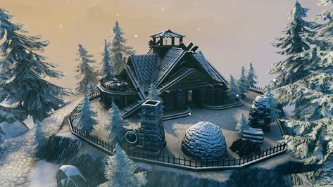 Valheim Cottage, Valheim Portal Hub, Valheim House Ideas, Valheim Castle, Ark Survival Evolved Tips, Valheim Builds, Ark Survival Evolved Bases, Nordic Architecture, Viking House