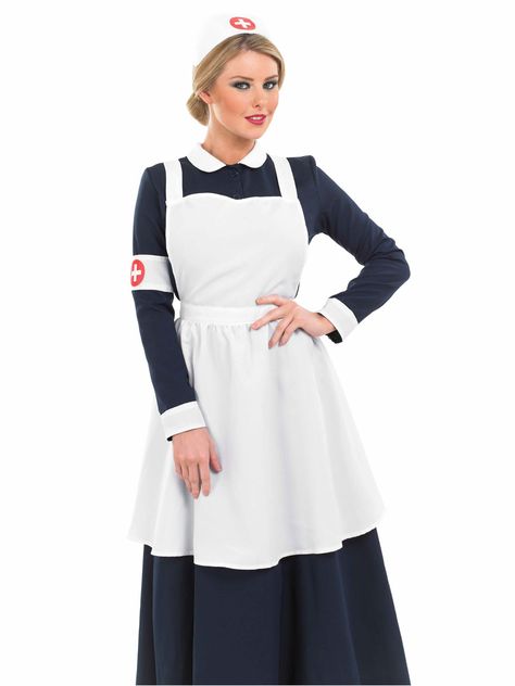 Nurse Outfit Aesthetic, Nurse Fancy Dress, Victorian Dress Costume, Victorian Outfit, Victorian Fancy Dress, Nurse Dress Uniform, Nurse Outfit, Fancy Dress Ball, Vintage Nurse