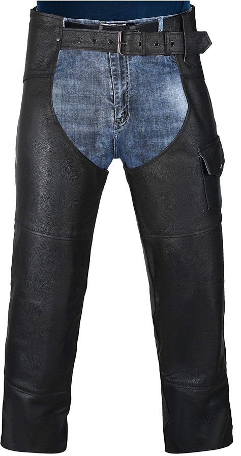 PRICES MAY VARY. Genuine Leather,Leather Button closure Ride Safe. Your cowboy chaps are made from 1.1 mm to 1.2 mm thick double-stitched black leather. Wear the chaps over your pants for added protection against the elements and road rash Comfy Riding. A breathable micro-mesh fabric keeps your motorcycle chaps for men and women comfortable in all weather conditions. Keep them in place with an easily adjustable waist and inseam Flexible Fit. Use the buttons and YKK zippers to adjust how your bla Assless Chaps, Womens Motorcycle Fashion, Biker Cowboy, Cowboy Chaps, Leather Motorcycle Pants, Western Chaps, Motorbike Riding, Chaps Pants, Motorcycle Chaps