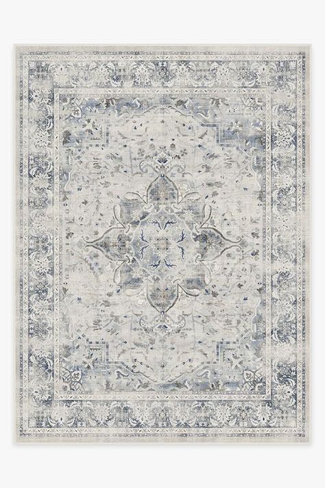 Sarrah Blue Quartz Rug | Washable Rug | Ruggable Yellow Grey Rug, Coral Rug, Ruggable Rug, Chenille Rug, 9x12 Area Rugs, Jonathan Adler, Classic Rugs, Rug Stain, 8x10 Area Rugs