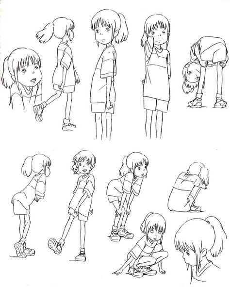 SPIRITED Away 01 Studio Ghibli Concept Art, Ghibli Character Design, Expression Emotion, Character Design Cartoon, Studio Ghibli Characters, Animation Anime, Art Animation, Studio Ghibli Art, 캐릭터 드로잉