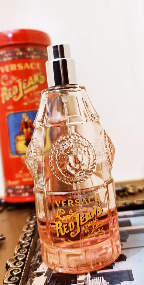 Versace Red Jeans Perfume Aesthetic, Versace Red Jeans Perfume, Red Jeans Perfume, Versace Fragrance, Versace Perfume, Brain Art, Red Jeans, Fragrance Collection, Perfume Collection