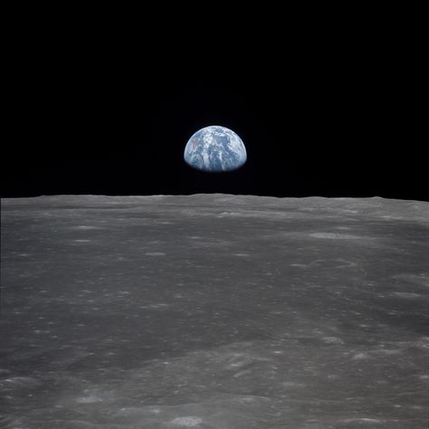 Apollo 11 Mission Image - View of Moon Limb, with Earth on the Horizon - Moon: NASA Science Earth From The Moon, Apollo 11 Crew, Earth From Moon, Mission Images, Apollo 11 Mission, Nasa Earth, Earth View, Nasa Images, Earth Photos