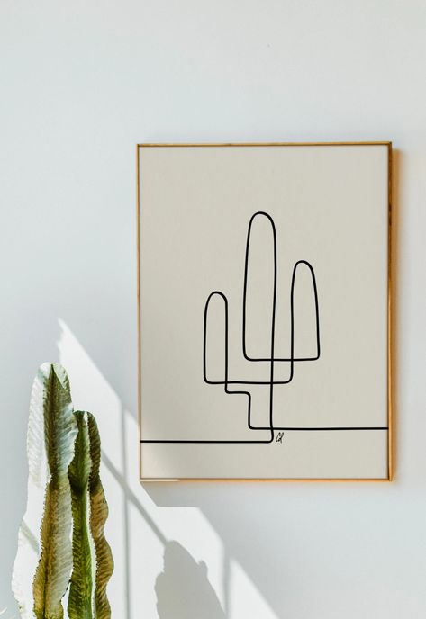 CACTUS Abstract Line Art Print Single Line Drawing Desert - Etsy Single Line Cactus Tattoo, Cactus Line Tattoo, Boho Condo, Line Art Cactus, Desert Line Art, Cactus Line Drawing, Cactus Drawings, Cactus Line Art, Cactus Outline