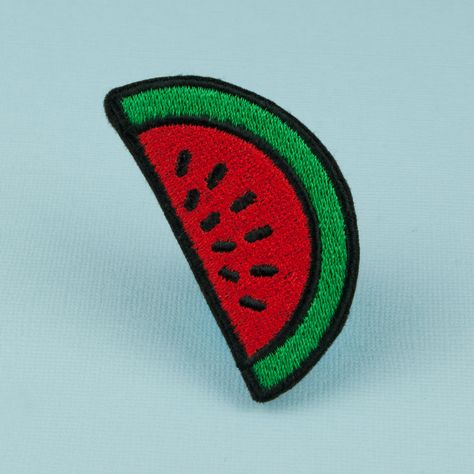 Food Embroidery, Feminist Patch, Embroidered Sheets, Watermelon Patch, Patches For Jackets, Band Patches, Patch Jacket, Punk Patches, Watermelon Slice