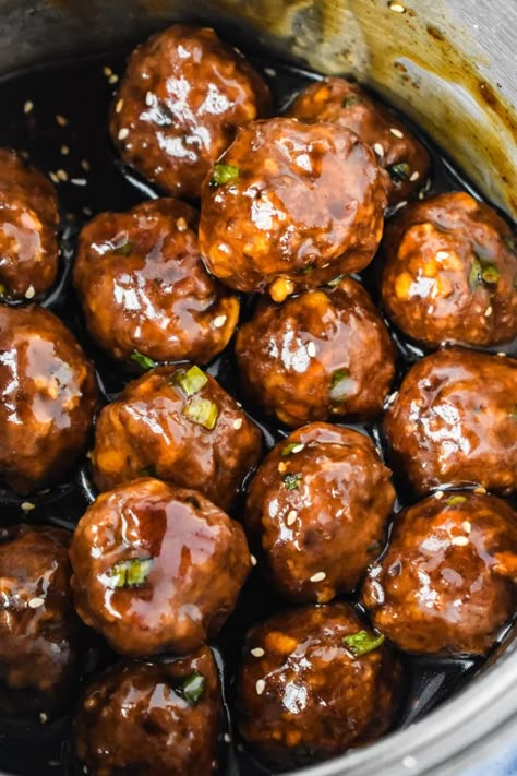 Korean Meatballs • Dance Around the Kitchen Ground Beef Recipes Appetizers, Hamburger Appetizers Ground Beef, Meatball Snacks, Appetizers With Ground Beef, Ground Beef Appetizer, Ground Beef Appetizers, Korean Meatballs Recipes, Lean Ground Beef Recipe, Appetizers Meatballs